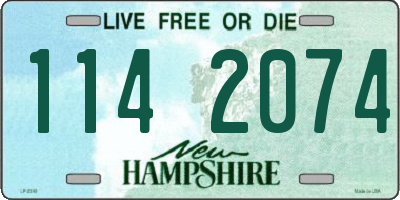 NH license plate 1142074
