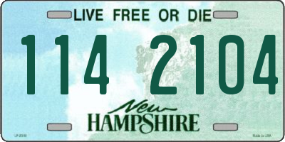 NH license plate 1142104