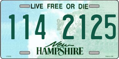 NH license plate 1142125