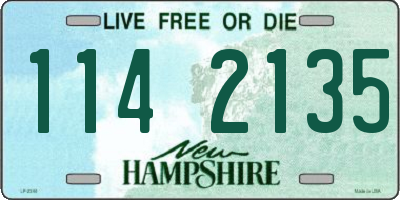 NH license plate 1142135