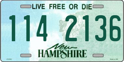 NH license plate 1142136