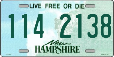 NH license plate 1142138
