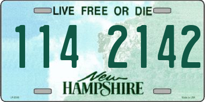 NH license plate 1142142