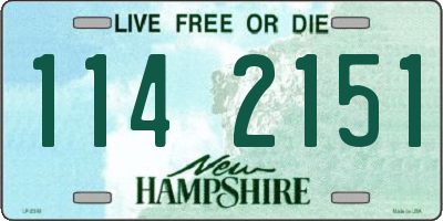 NH license plate 1142151