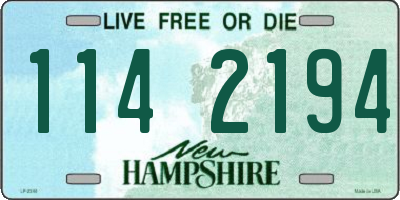 NH license plate 1142194