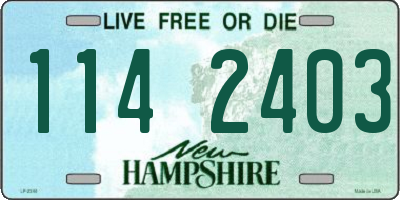 NH license plate 1142403