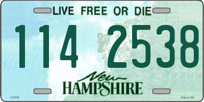 NH license plate 1142538