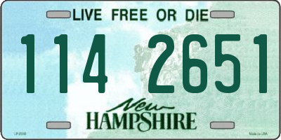 NH license plate 1142651