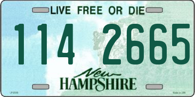 NH license plate 1142665