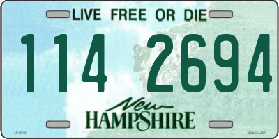 NH license plate 1142694