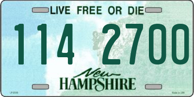 NH license plate 1142700
