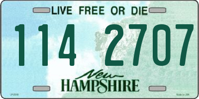 NH license plate 1142707
