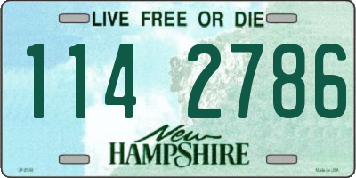 NH license plate 1142786