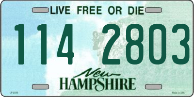 NH license plate 1142803