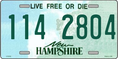 NH license plate 1142804