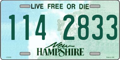 NH license plate 1142833