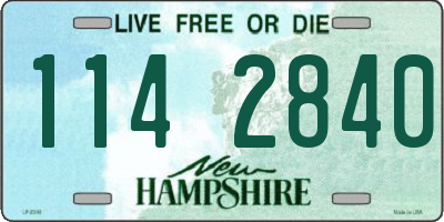 NH license plate 1142840