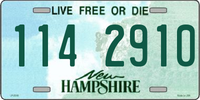 NH license plate 1142910
