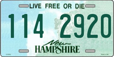 NH license plate 1142920