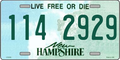 NH license plate 1142929
