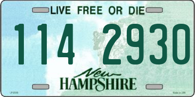NH license plate 1142930