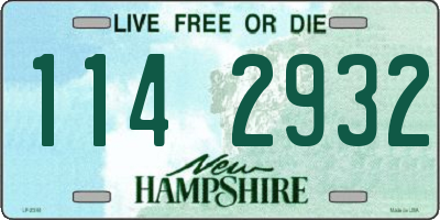 NH license plate 1142932