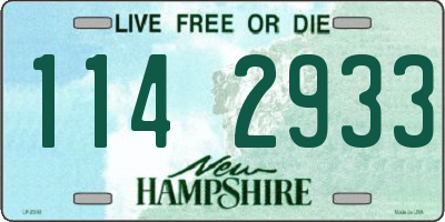 NH license plate 1142933