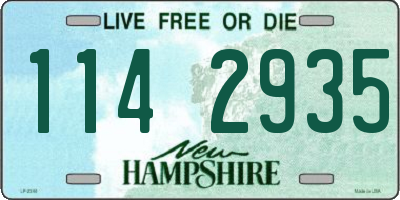 NH license plate 1142935