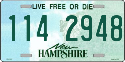 NH license plate 1142948