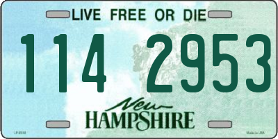 NH license plate 1142953