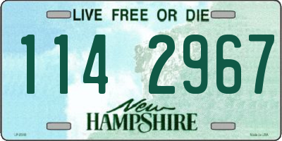 NH license plate 1142967