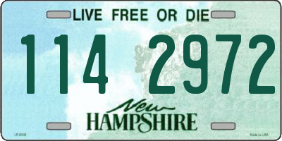 NH license plate 1142972