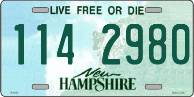 NH license plate 1142980