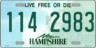 NH license plate 1142983