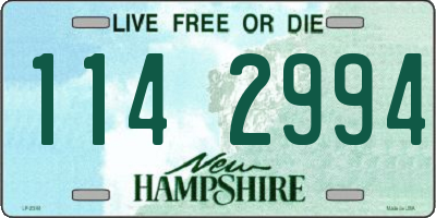 NH license plate 1142994
