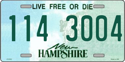 NH license plate 1143004