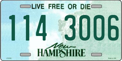 NH license plate 1143006