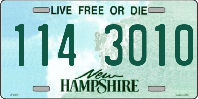 NH license plate 1143010