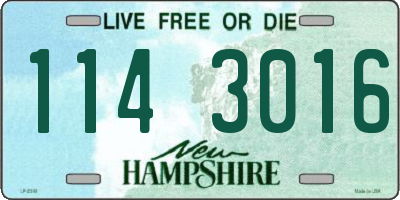 NH license plate 1143016