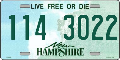 NH license plate 1143022