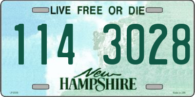 NH license plate 1143028