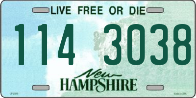 NH license plate 1143038
