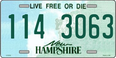 NH license plate 1143063