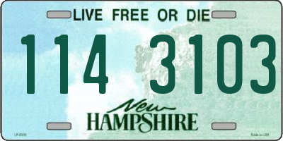 NH license plate 1143103