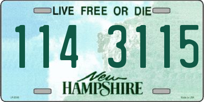 NH license plate 1143115