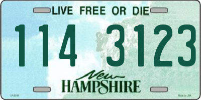 NH license plate 1143123