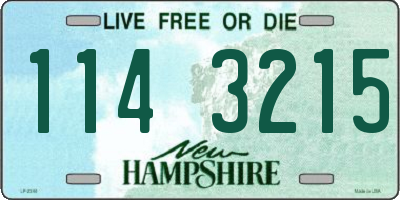 NH license plate 1143215