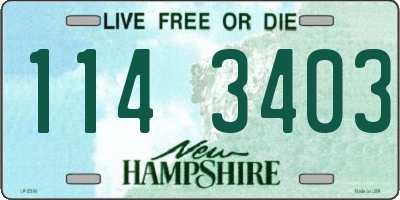 NH license plate 1143403