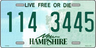 NH license plate 1143445