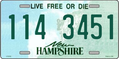 NH license plate 1143451